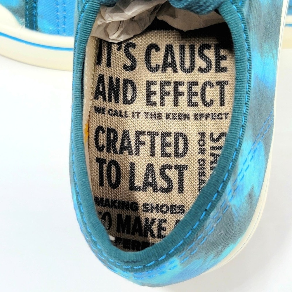 Keen Elsa V Sneakers Tie Dye Star White Canvas Womens 9 Shoes Blue Green Laces - Picture 11 of 16